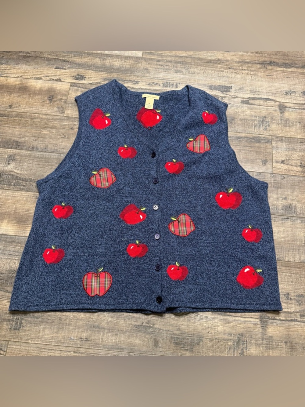 Bechamel Navy Apple Teacher Button Down
V-Neck Sweater Vest
